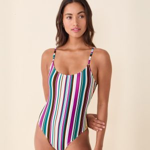 Amalfi One Piece — Eco Nylon — Retro Stripe