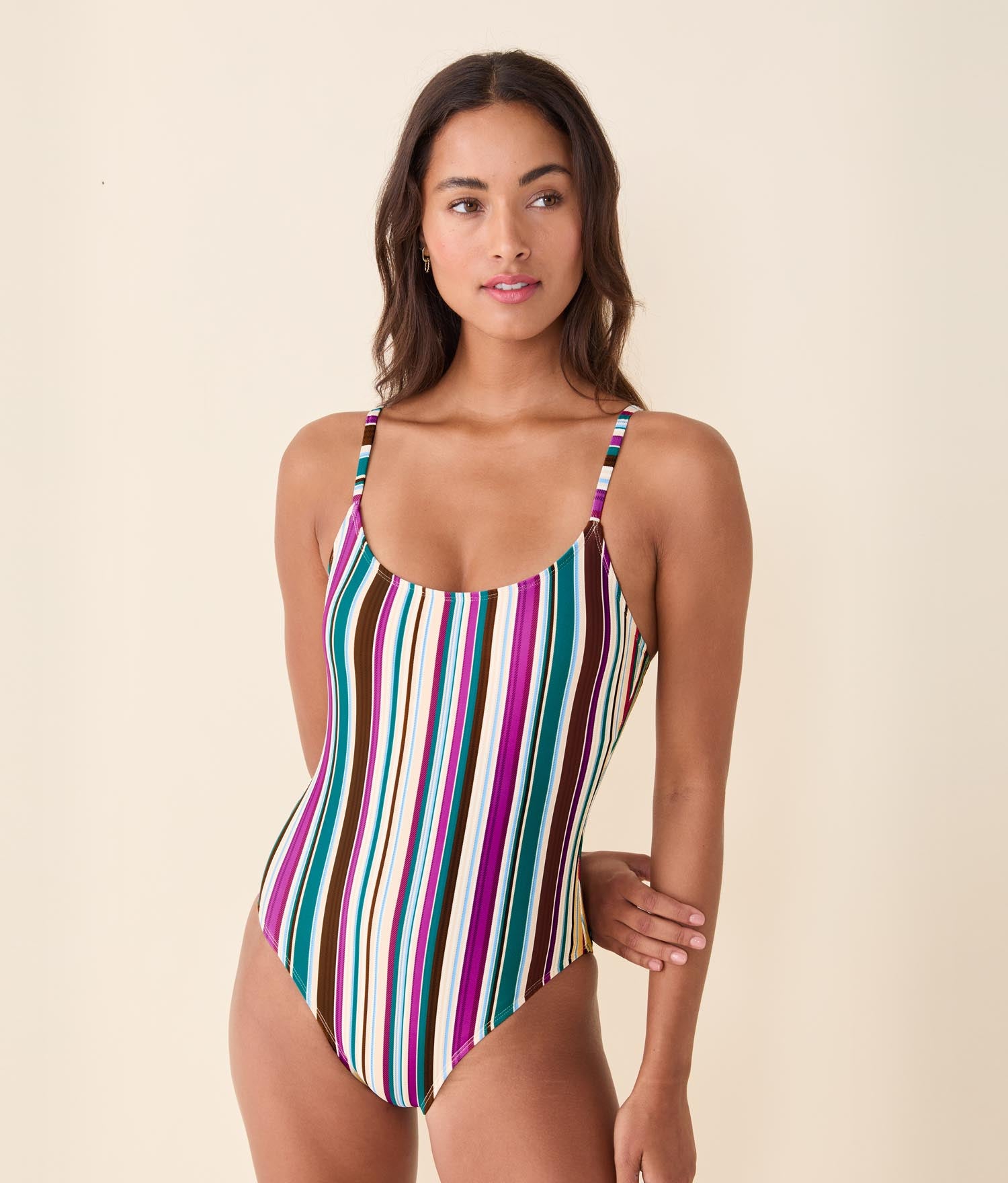 Amalfi One Piece — Eco Nylon — Retro Stripe
