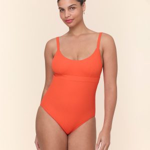 Honolulu One Piece — Eco Ribbed — Vermillion