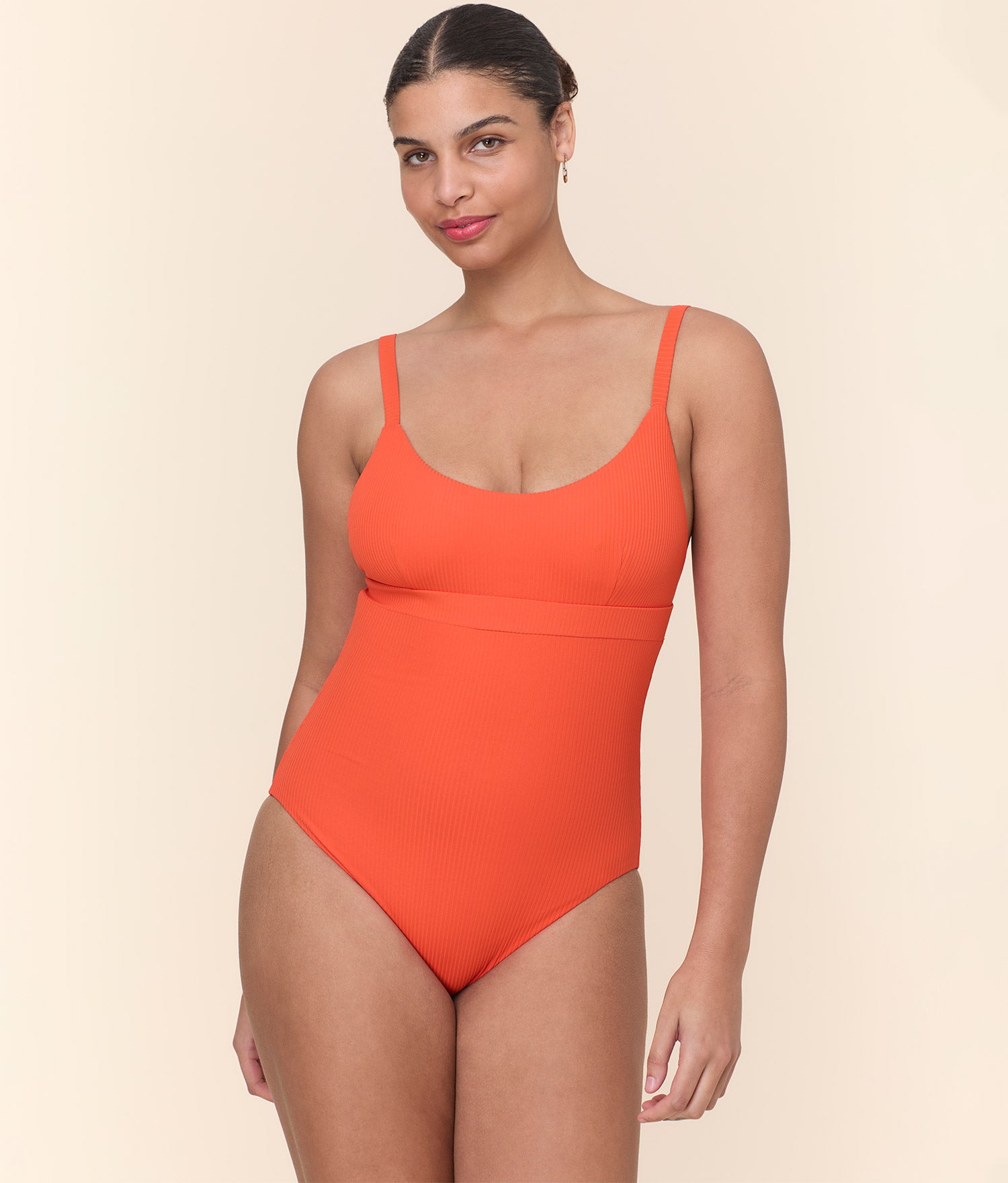 Honolulu One Piece — Eco Ribbed — Vermillion
