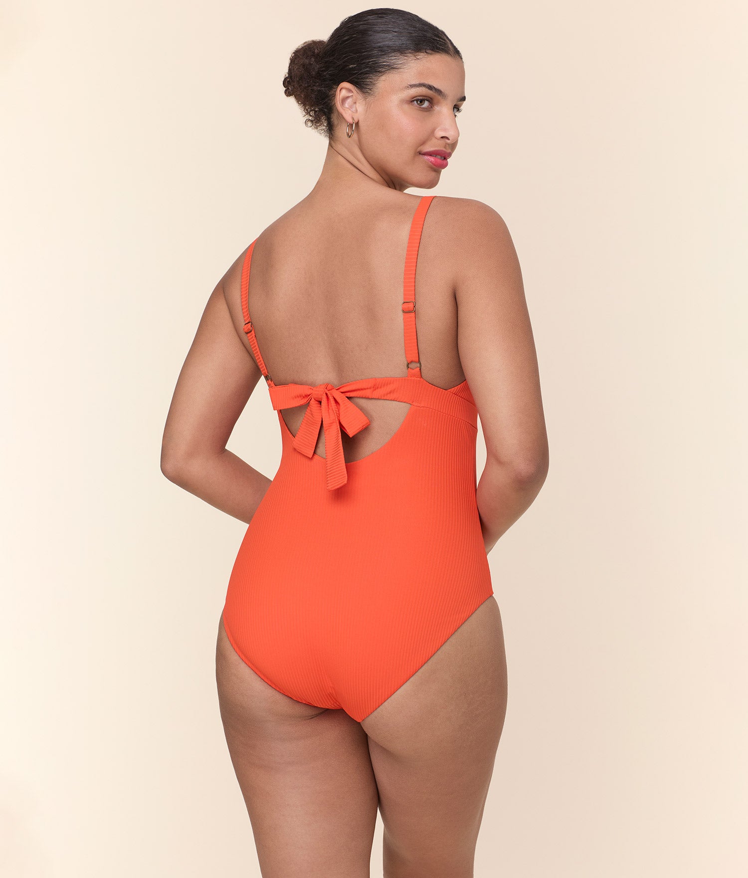 Honolulu One Piece — Eco Ribbed — Vermillion - Image 2