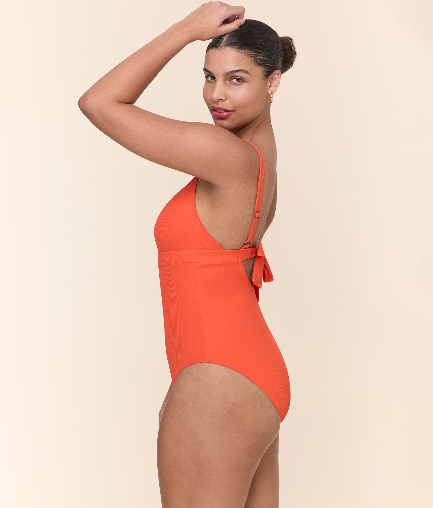 Honolulu One Piece — Eco Ribbed — Vermillion - Image 3