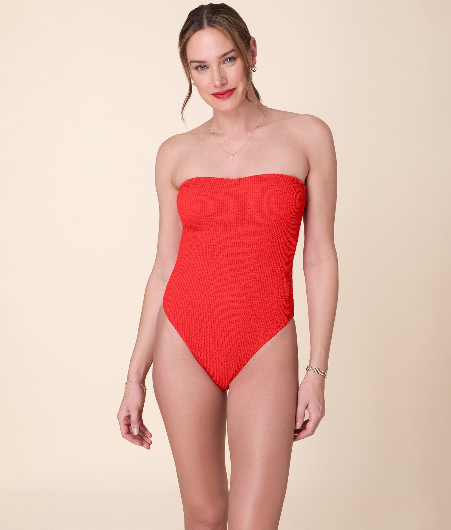 Kauai One Piece — Seersucker — Firecracker