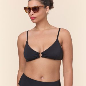 Bonita Bikini Top — Eco Nylon — Black