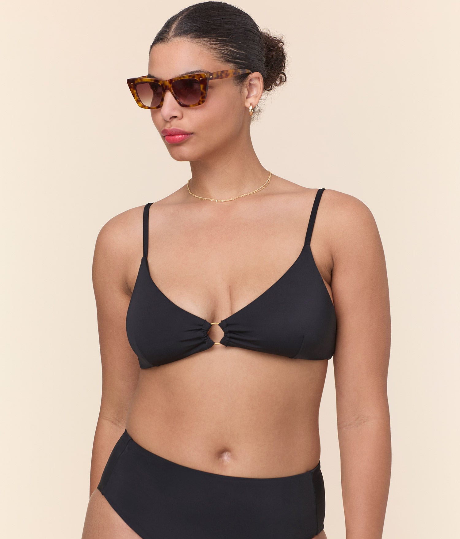 Bonita Bikini Top — Eco Nylon — Black