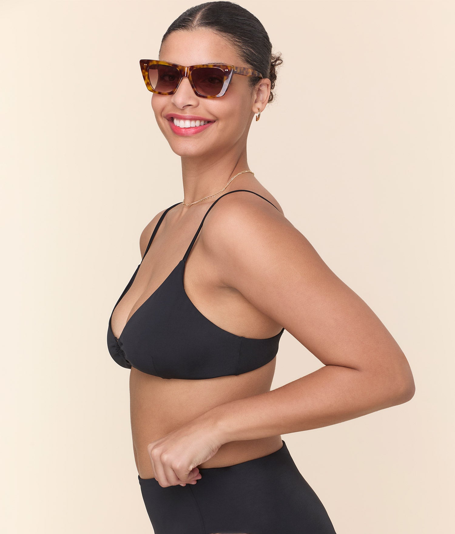 Bonita Bikini Top — Eco Nylon — Black - Image 4