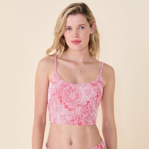 Amalfi Tankini — Garden Jacquard — Peachy