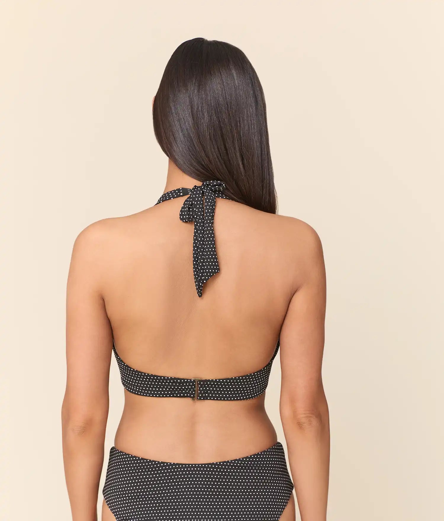 Majorca Bikini Top — Polka Dot — Black Dot - Image 2