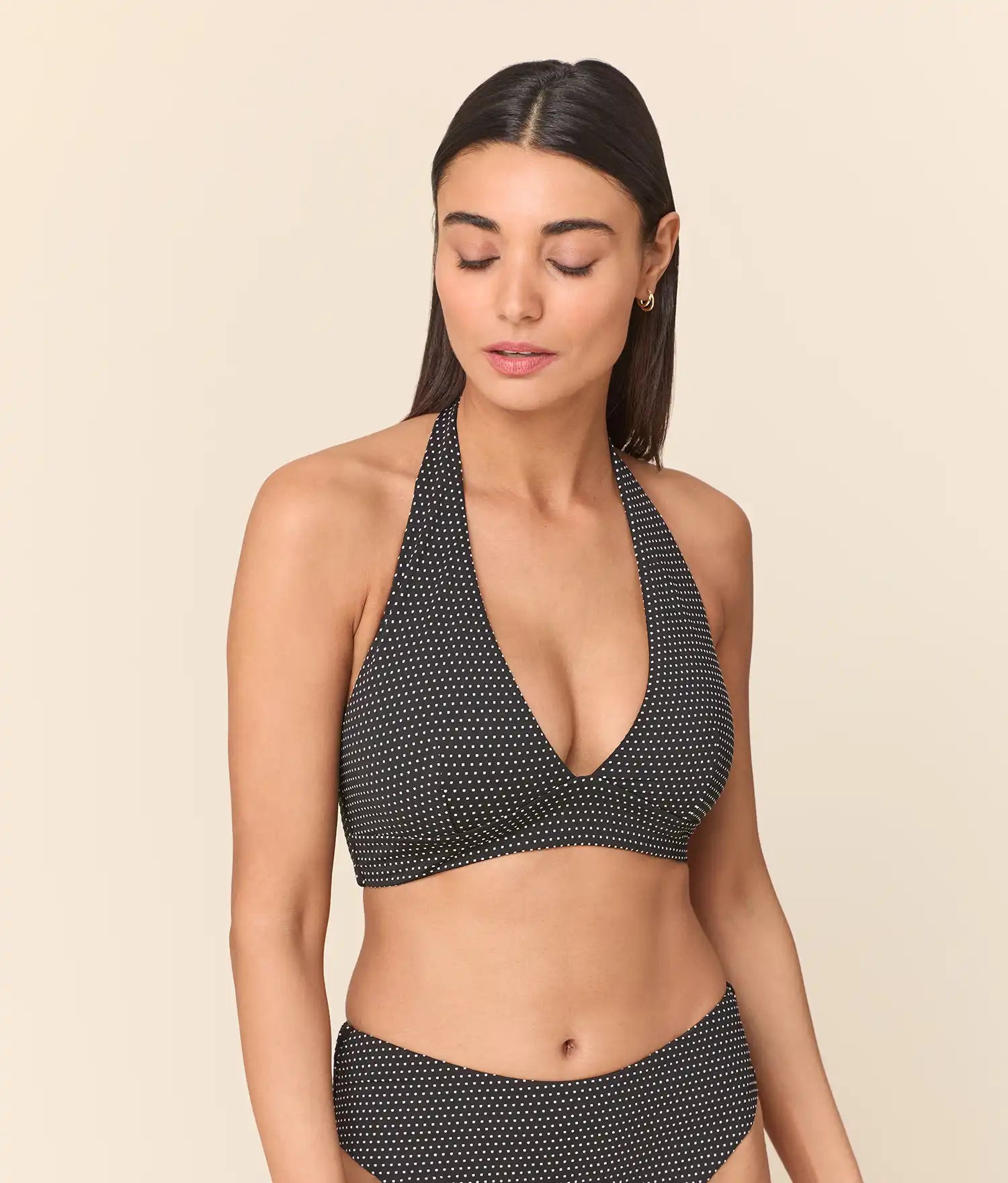 Majorca Bikini Top — Polka Dot — Black Dot - Image 4
