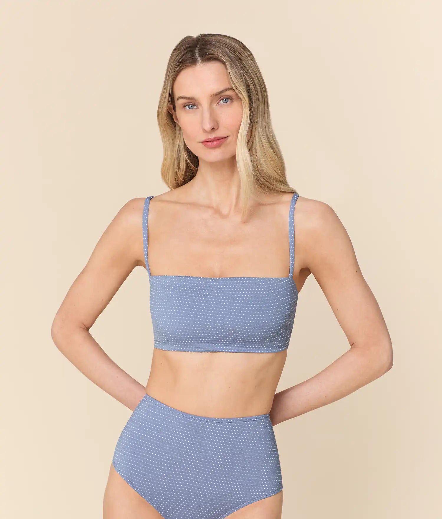 Cabo Bikini Top — Polka Dot — Wisteria